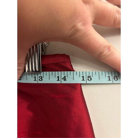 Lafayette 148 100% silk pencil skirt size 6 red party - Picture 6 of 8